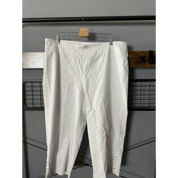Zac & Rachel Woman White Cropped Length Pants | 20W - Picture 2 of 5